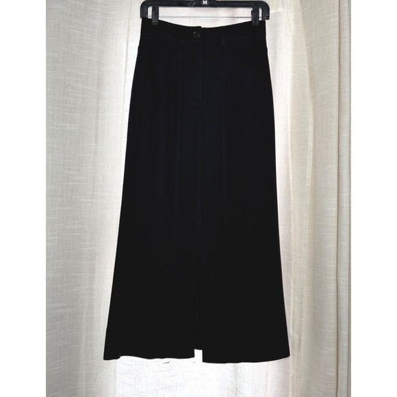 ME+EM Wool Blend Travel Tailoring Midi Skirt Black Pockets Size 2 US 6 UK - Picture 3 of 10